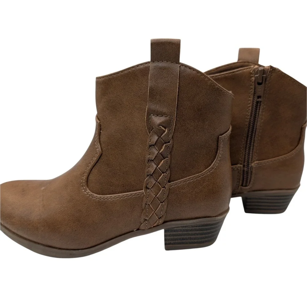 Sonoma Ankle Boots Brown Zipped Memory Foam Goods For Life Girls Thirteen SEE